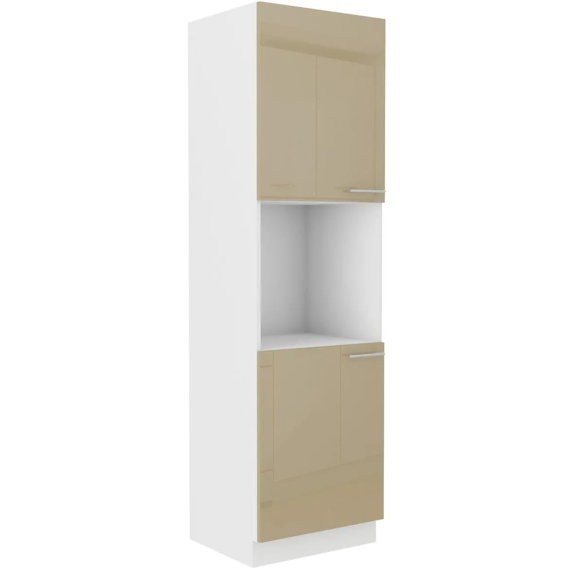 Lara 60dp-210 2f Bb kuhinjski element 2 vrata 60x57x210 cm beli/cappuccino sjaj