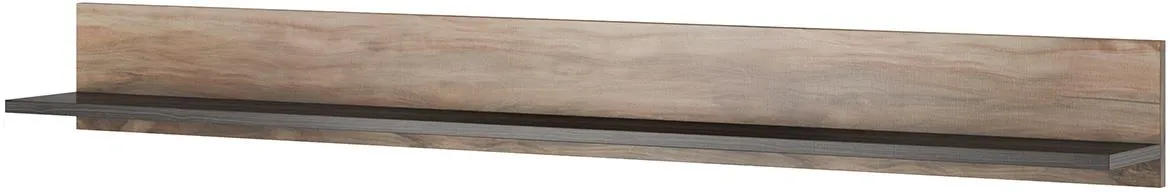 Larona 02 zidna polica 185x26x20 cm natur orah saten