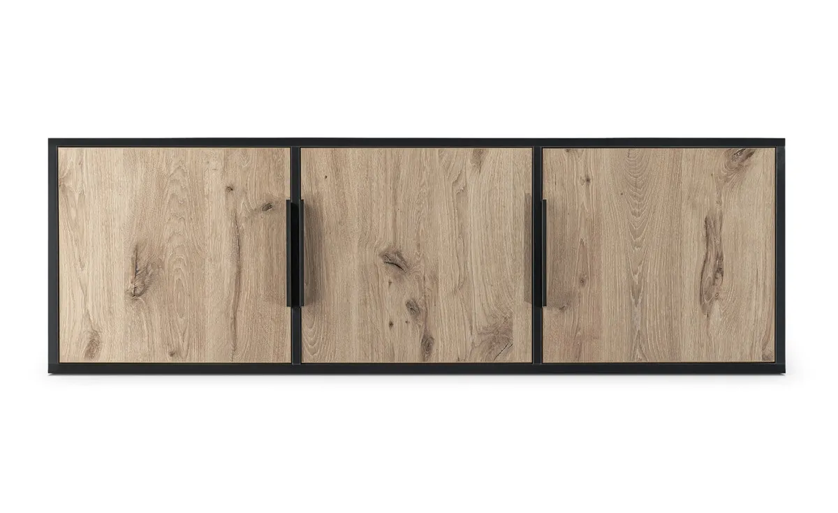 Lati nadogradnja 3 vrata 149x58x45 cm hrast/crni