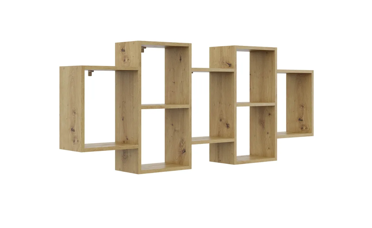 Lea zidna polica 161x18x65 cm artisan hrast