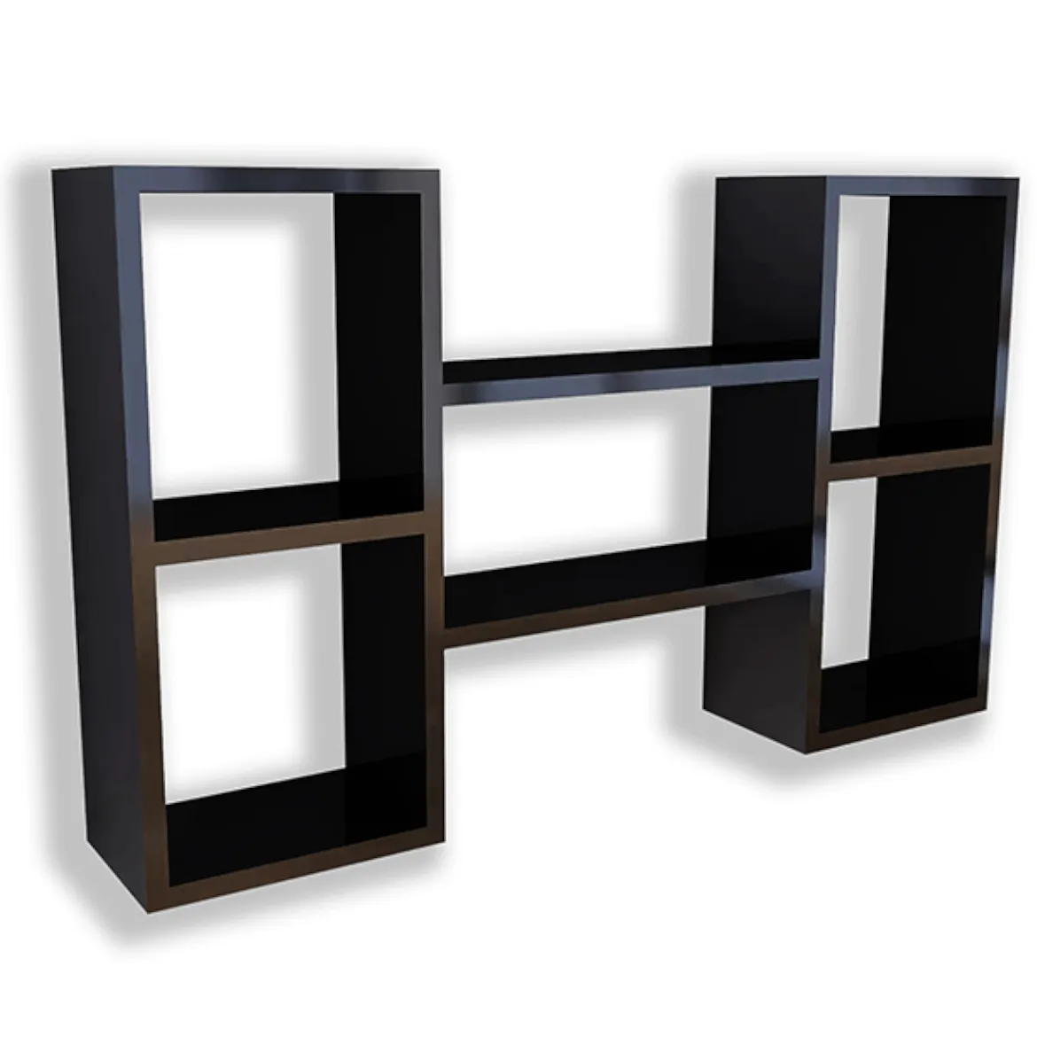 Lea zidna polica 5 otvora 102,2x18x60 crna