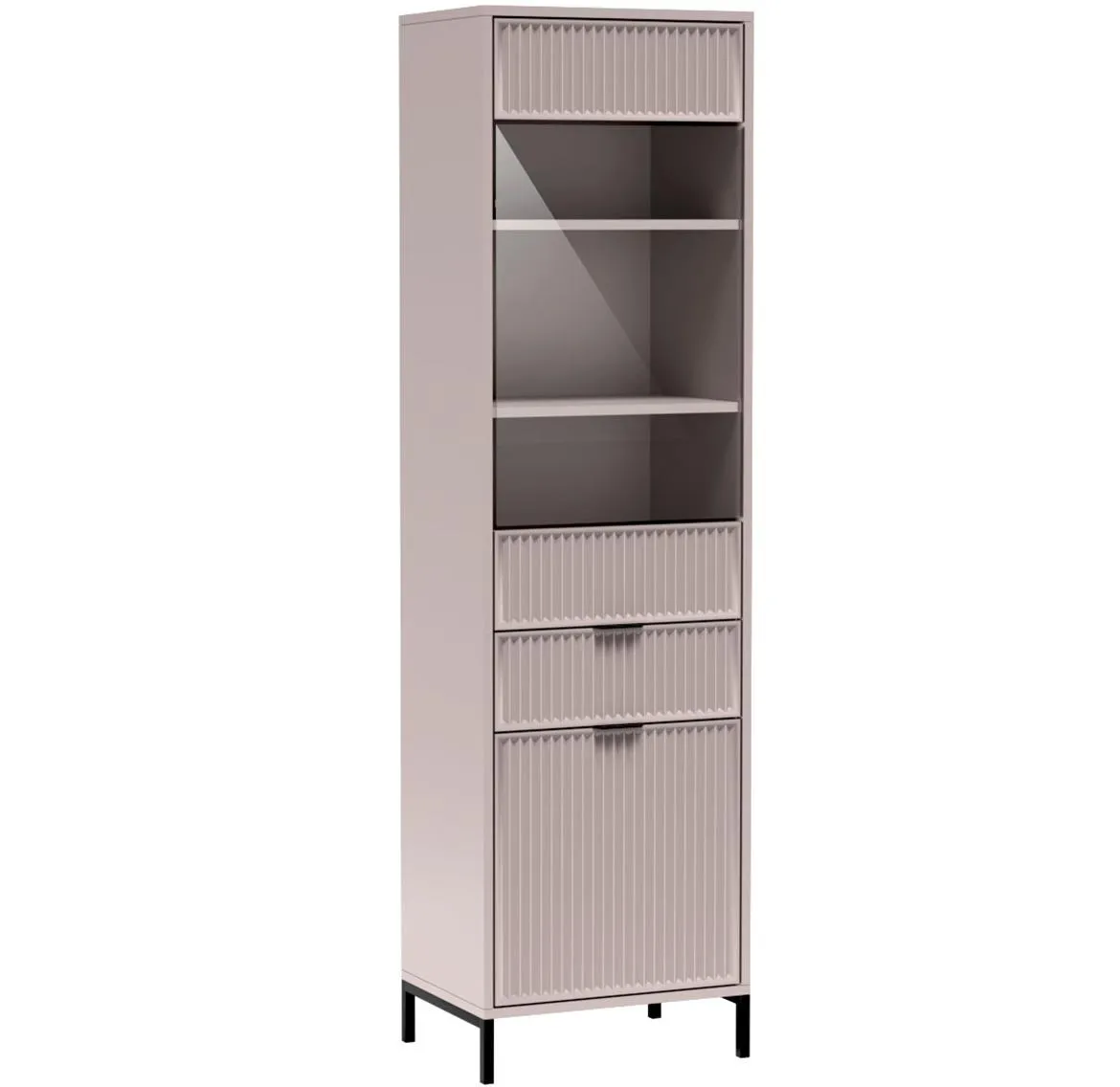 Link A Styles LS5 vitrina 2 vrata+1 fioke 54,5x40,6x195 cm bež