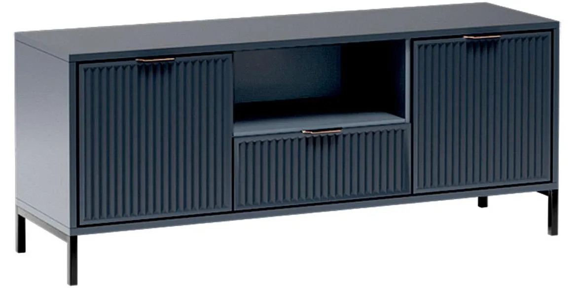 LinkaStyle LS3 TV komoda 2 vrata+1 fioka 135x40,6x56 cm plava