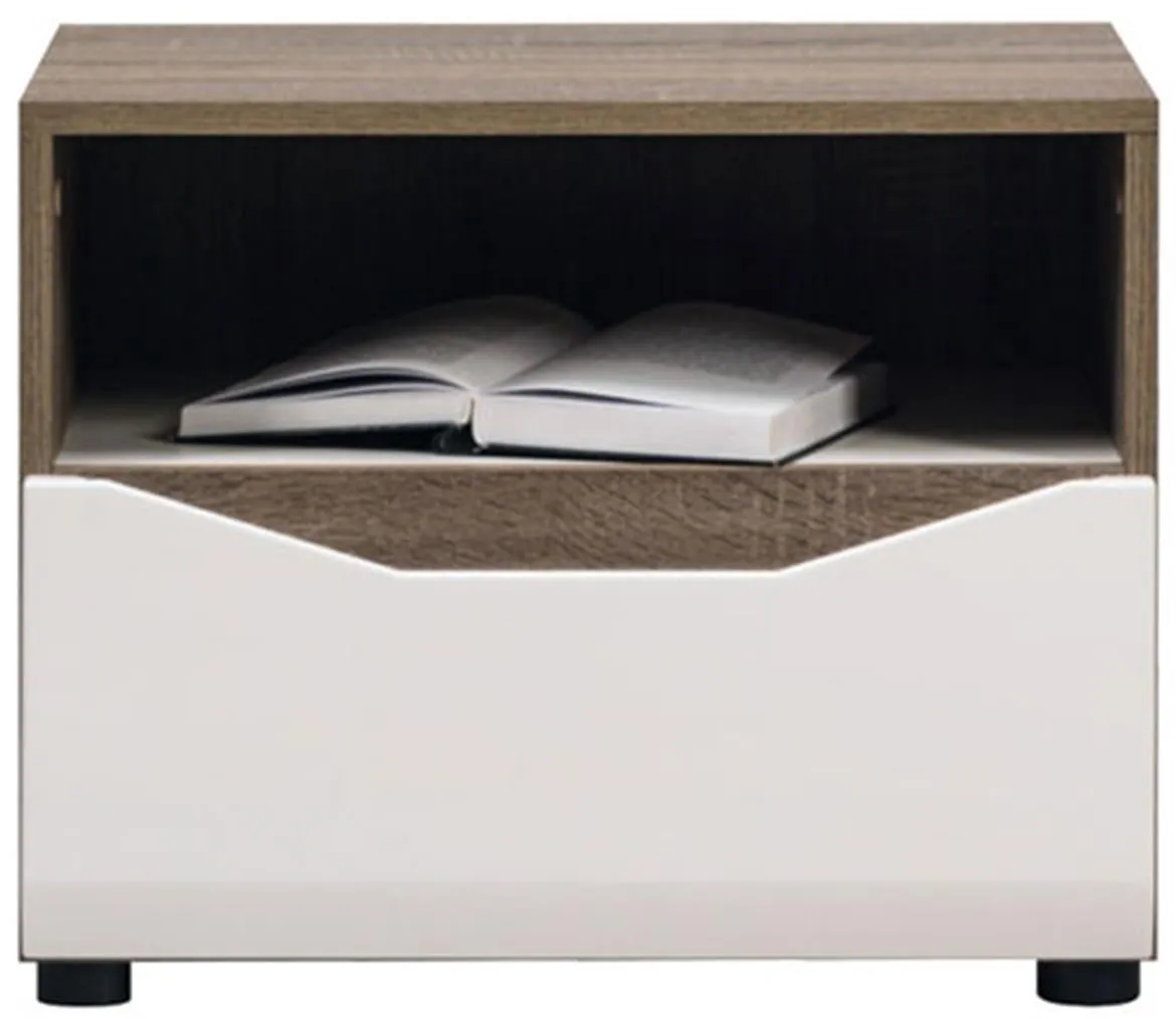 Lionel Li13 nocni stocic 55x40,5x44 cm beli/sonoma hrast