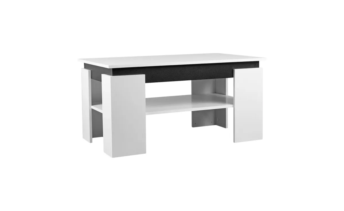 Liza klub sto 100x60x50 cm bela / crna