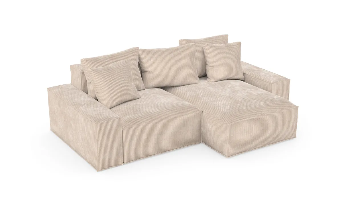Loft ugaona garnitura 252x167x87 cm bež univerzalna