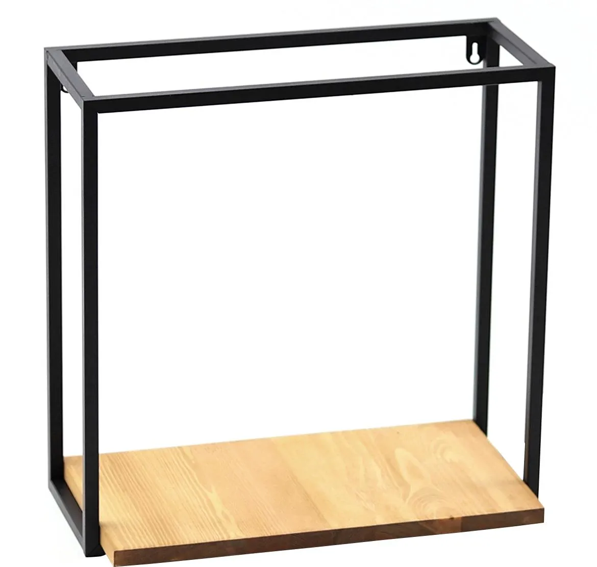 Loft zidna polica KWS-715/04/01 45x15x45 cm crni metal/natur