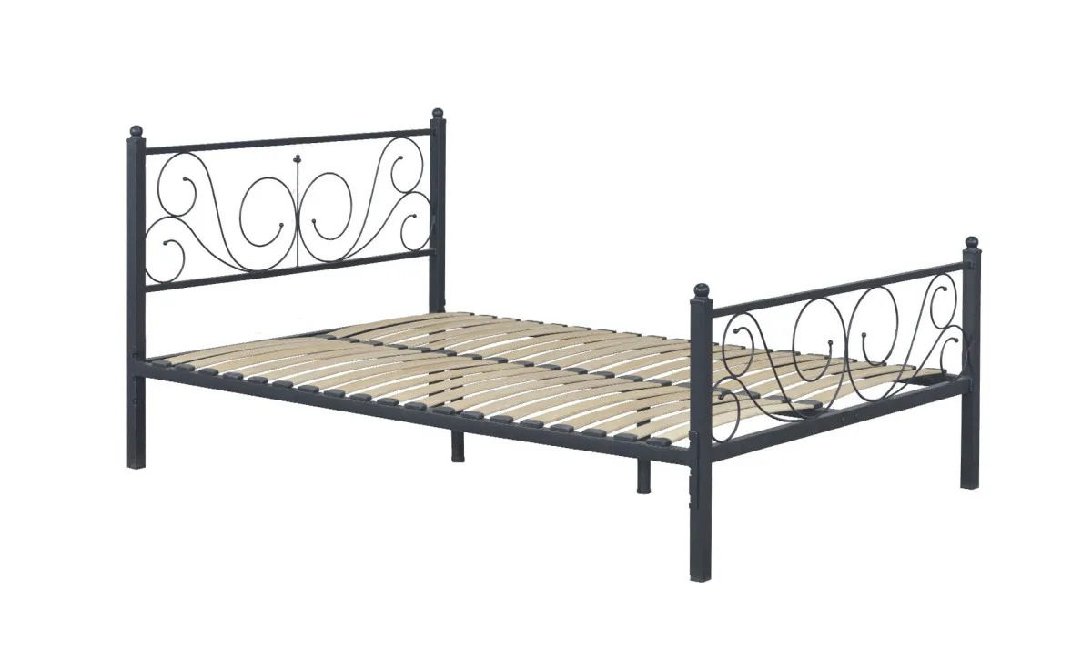 Loomy krevet sa podnicom 141x208x106,2 cm crni