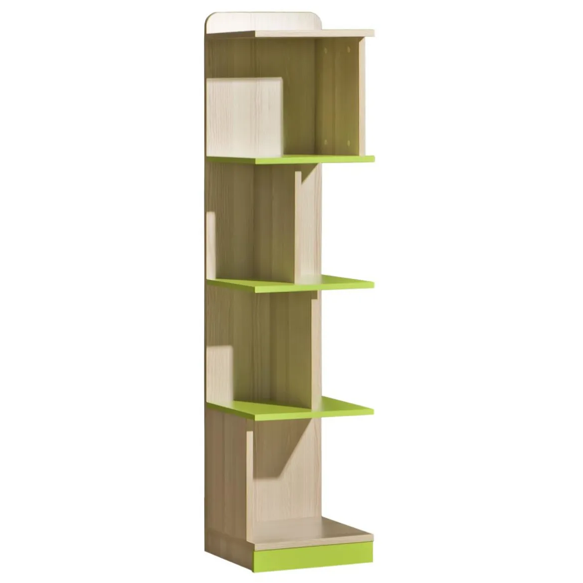 Lorento polica 38x35x154,4 natur/zelena