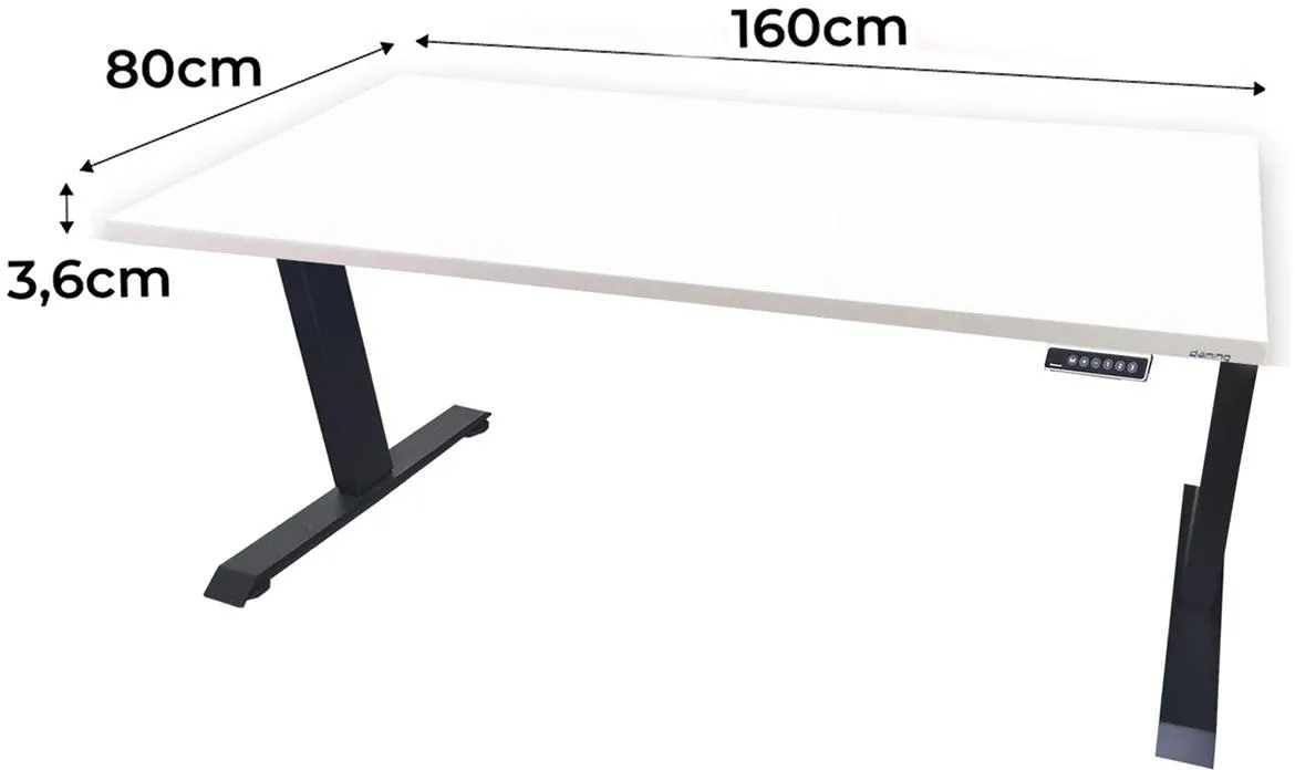 Low model 0 podesivi radni sto 160x80x86 beli
