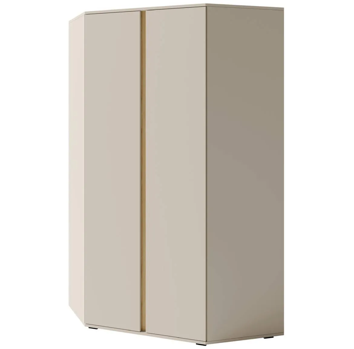 Luca LC2 2D ugaoni ormar 2 vrata 95x95x195 cm bež/hrast