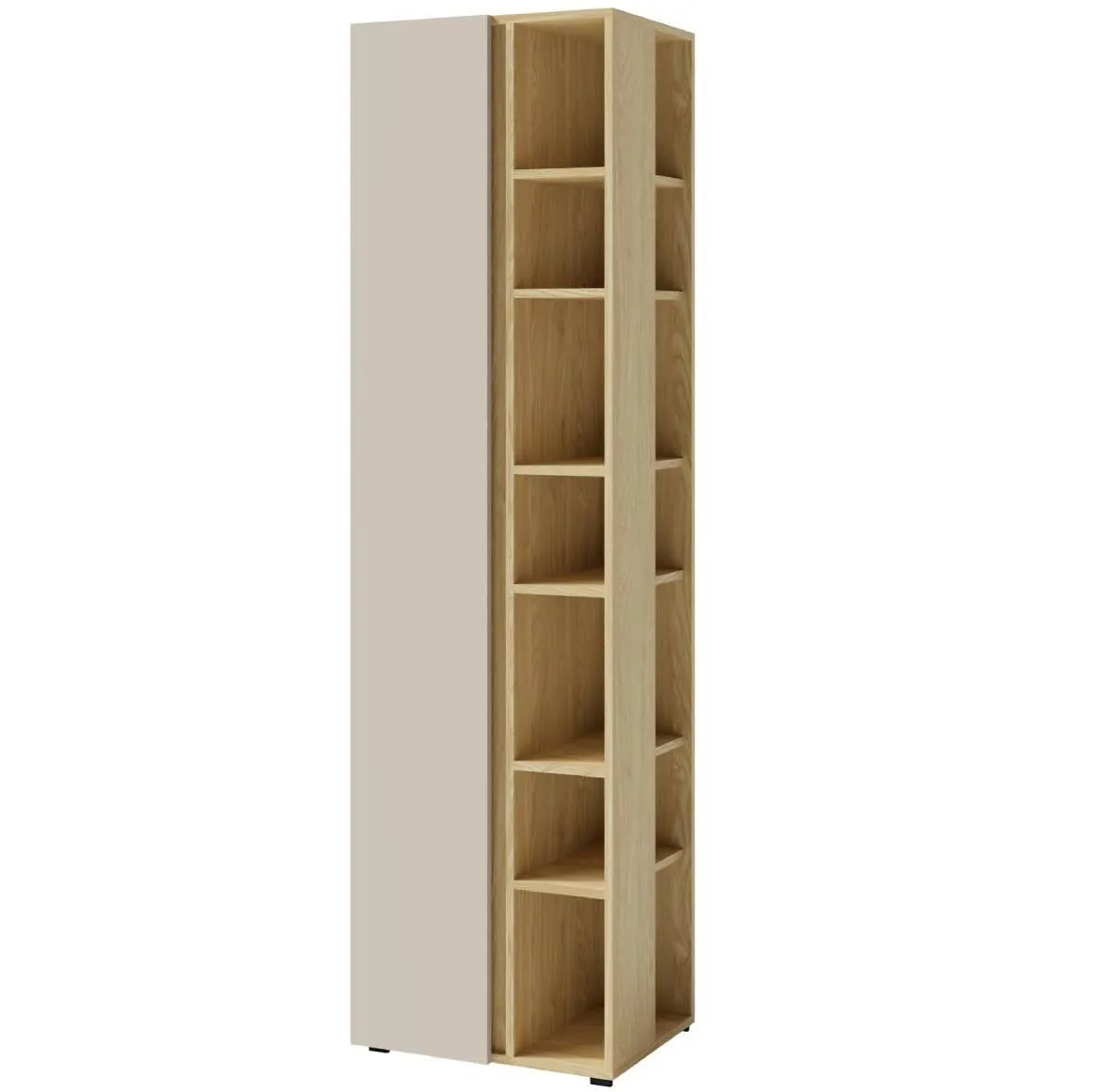 Luca LC4 1D regal za knjige 55x40x195 cm bež/hrast