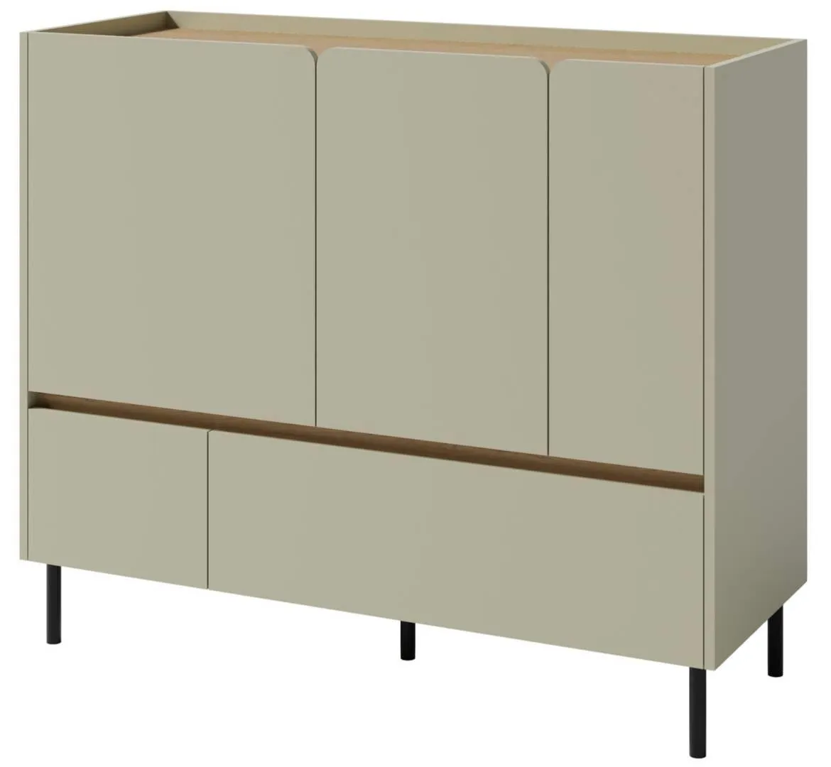 Luca LC8 2S3D komoda 3 vrata + 2 ladice 120x40x105 cm eukaliptus/baltic hrast