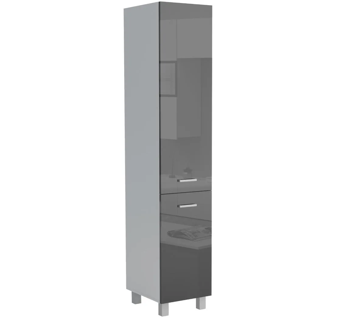 Luc?an 60DK 2F 2100 LUKS  kuhinjski element 60x56x210 cm crni