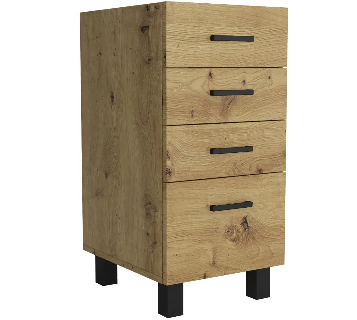 Lucjan 40D4S kuhinjski element 4 fioke 40x48x82 cm hrast