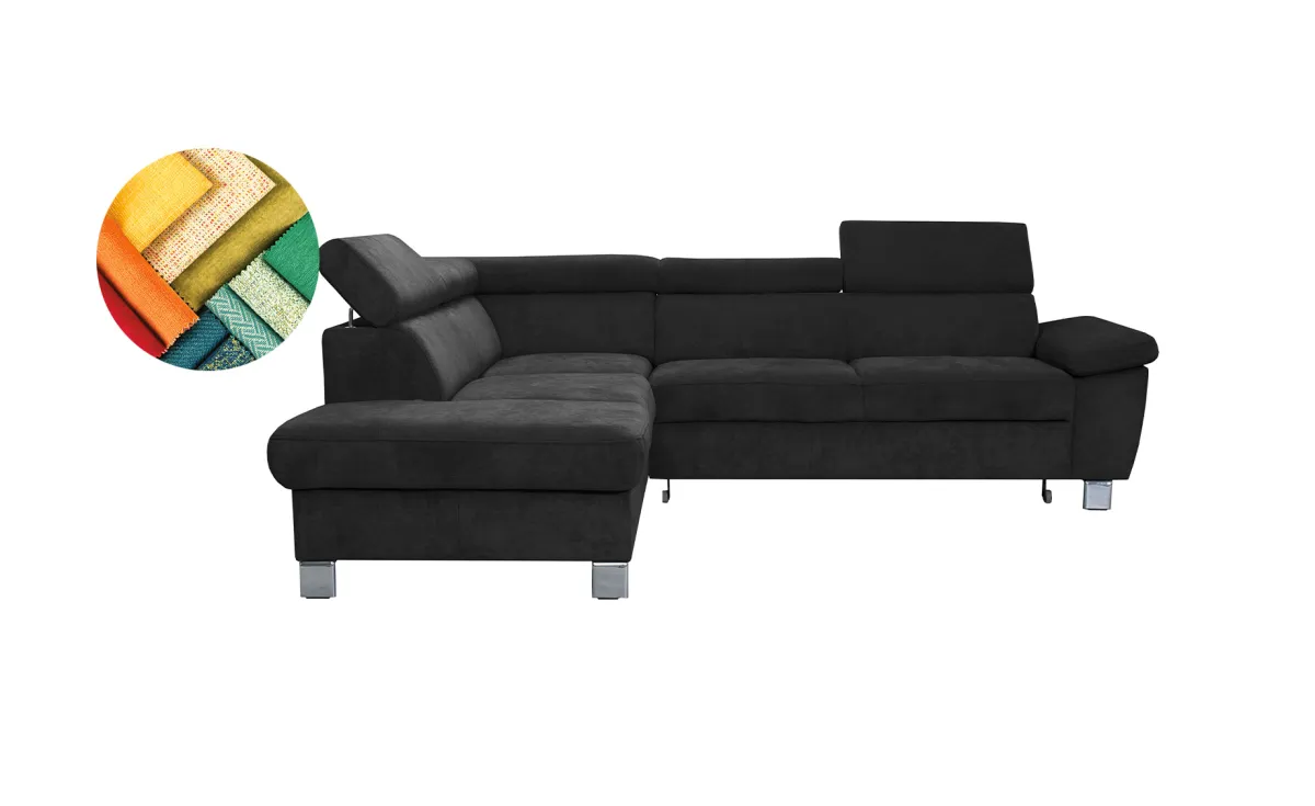 Lugano ugaona garnitura sa ležajem 248x208x76/92 cm leva više boja