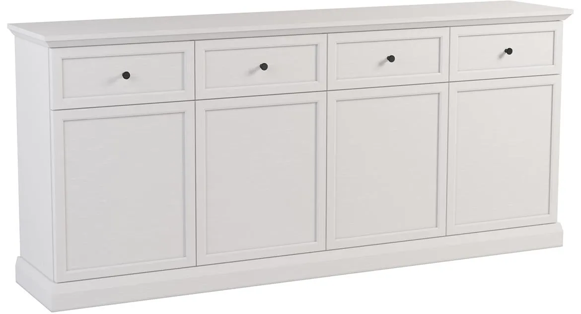 Luka K4D4S komoda  4 vrata + 4 fioke 86x40x193 cm bela opal