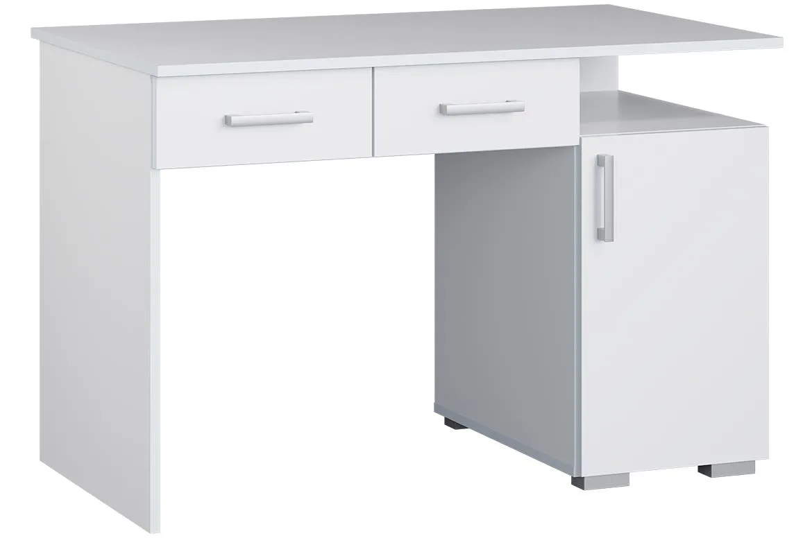 Luke radni sto 1 vrata+2 fioke+1 polica 119x60x76 beli