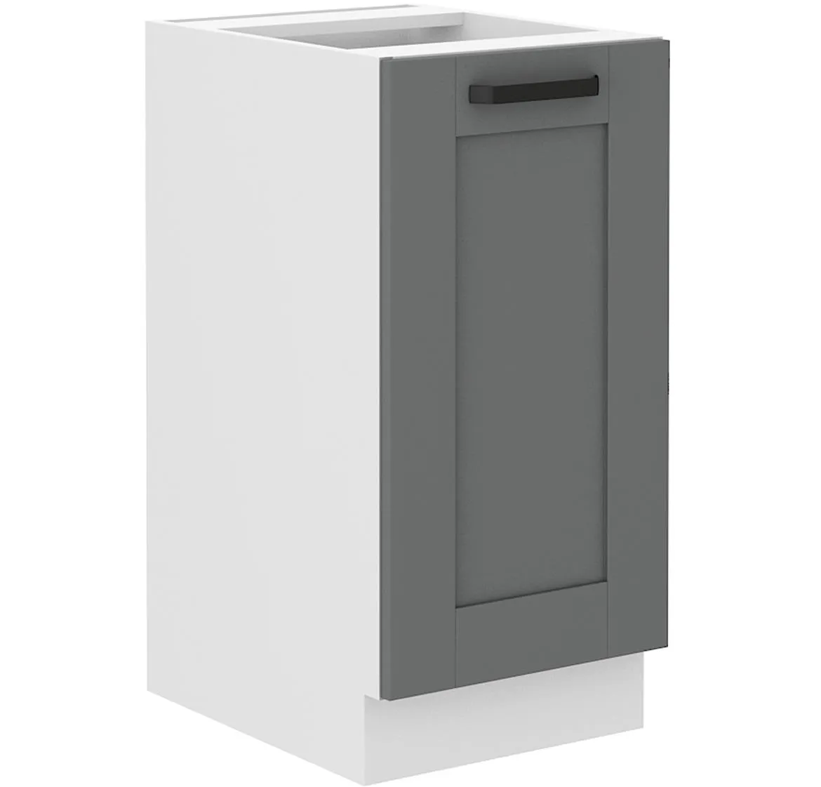Luna 40D 1F BB kuhinjski element 1 vrata 40x52x82 cm tamno siva/bela