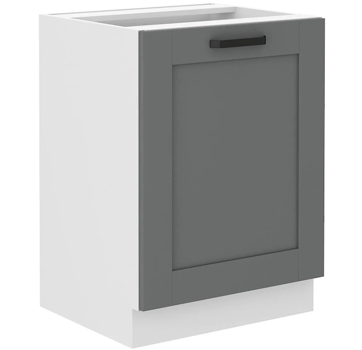 Luna 60D 1F BB kuhinjski element 1 vrata 60x52x82 cm tamno siva/bela