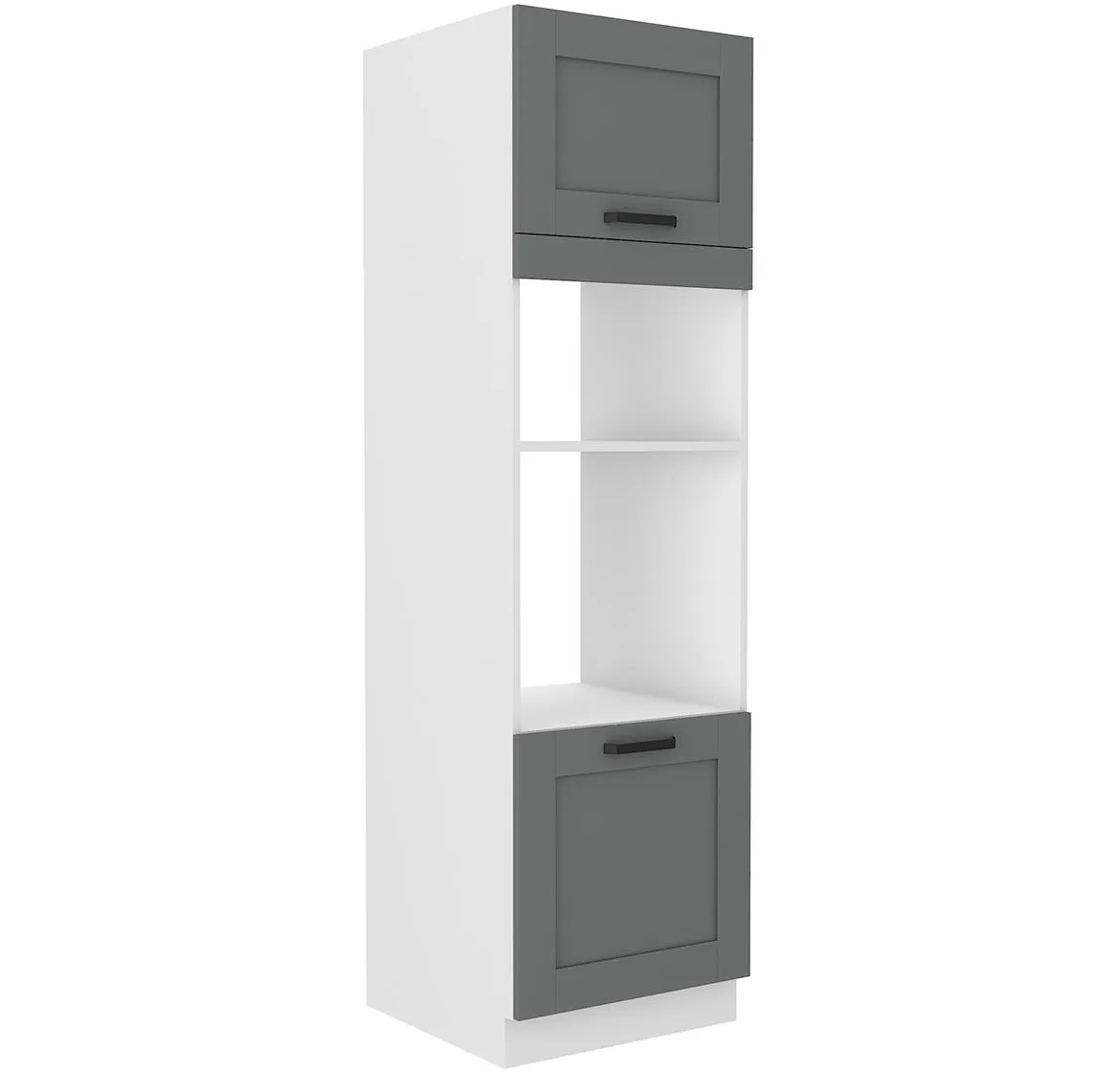 Luna 60DMP-210 2F kuhinjski element 2 vrata 60x55x210cm tamno siva/bela