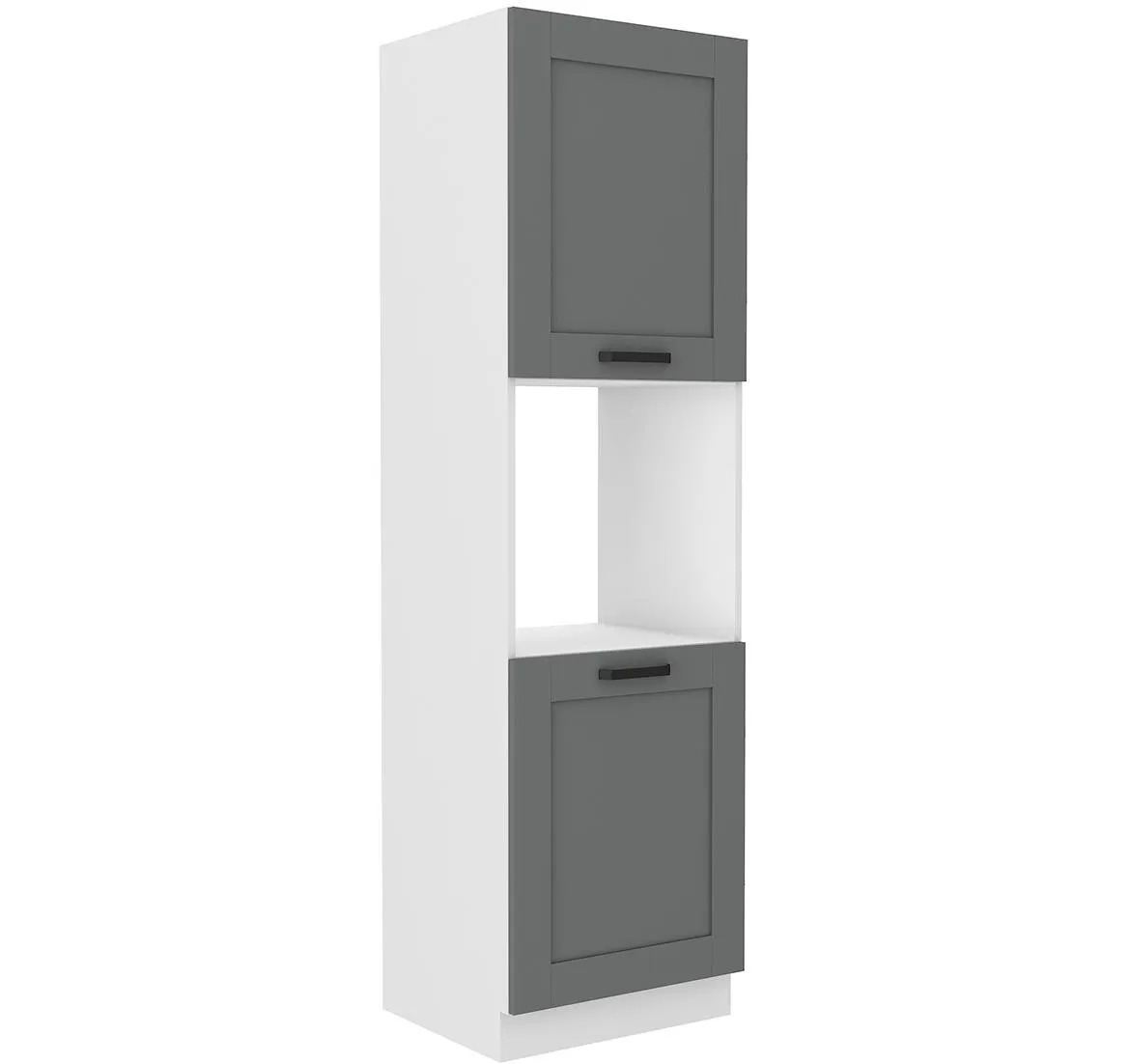 Luna 60DP-210 2F kuhinjski element 2 vrata 60x55x210 cm tamno siva/bela
