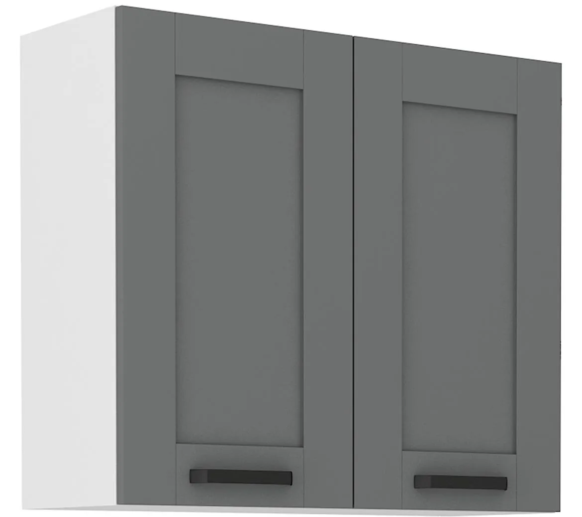 Luna 80G-72 2F kuhinjski element 2 vrata 80x31x72 cm tamno sivo/bela