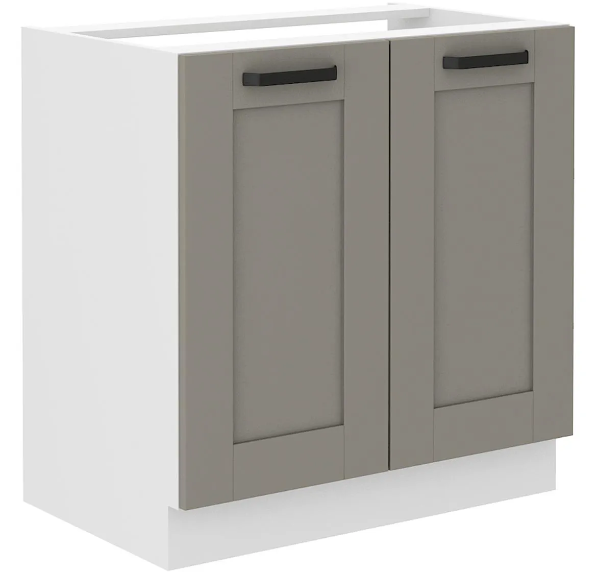 Luna 80ZL 2F BB kuhinjski element za sudoper 2 vrata 80x52x82 cm siva/bela