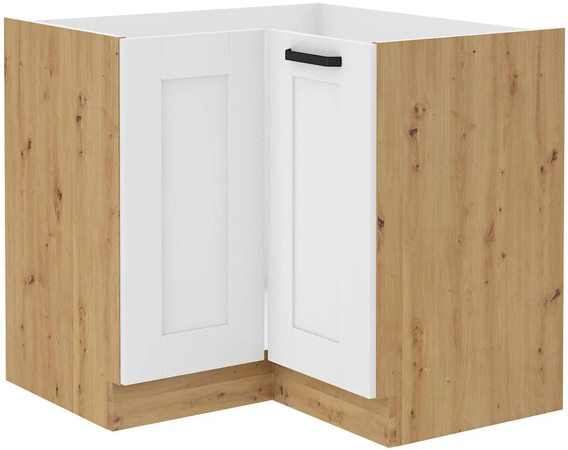Luna 90X90nd 2f bb baza ugaona 2vrata 90(84)x90(84)x87 artisan hrast-bela