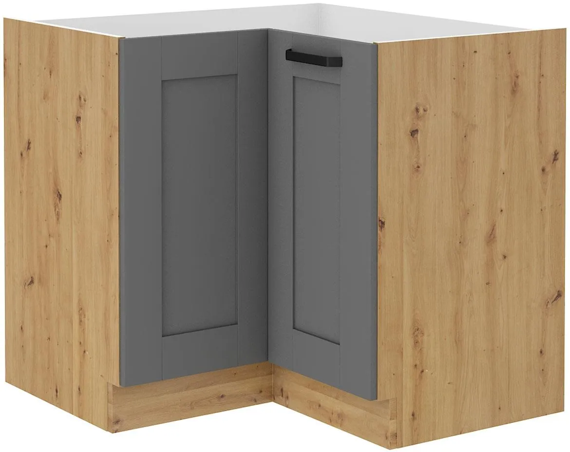 Luna 90X90nd 2f bb baza ugaona 2vrata 90(84)x90(84)x87artisan hrast-siva dust