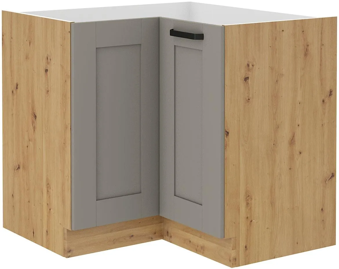 Luna 90X90nd 2f bb baza ugaona 2vrata 90(84)x90(84)x87artisan hrast-siva clay