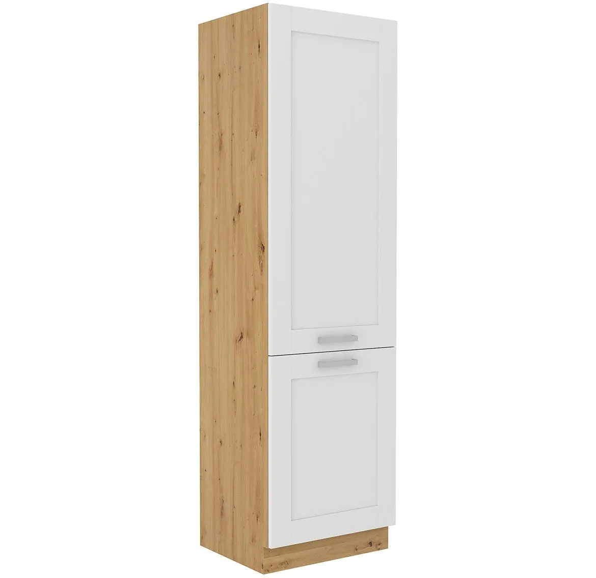 Luna kuhinjski element 2 vrata 60x57x210 beli/natur (artisan hrast)