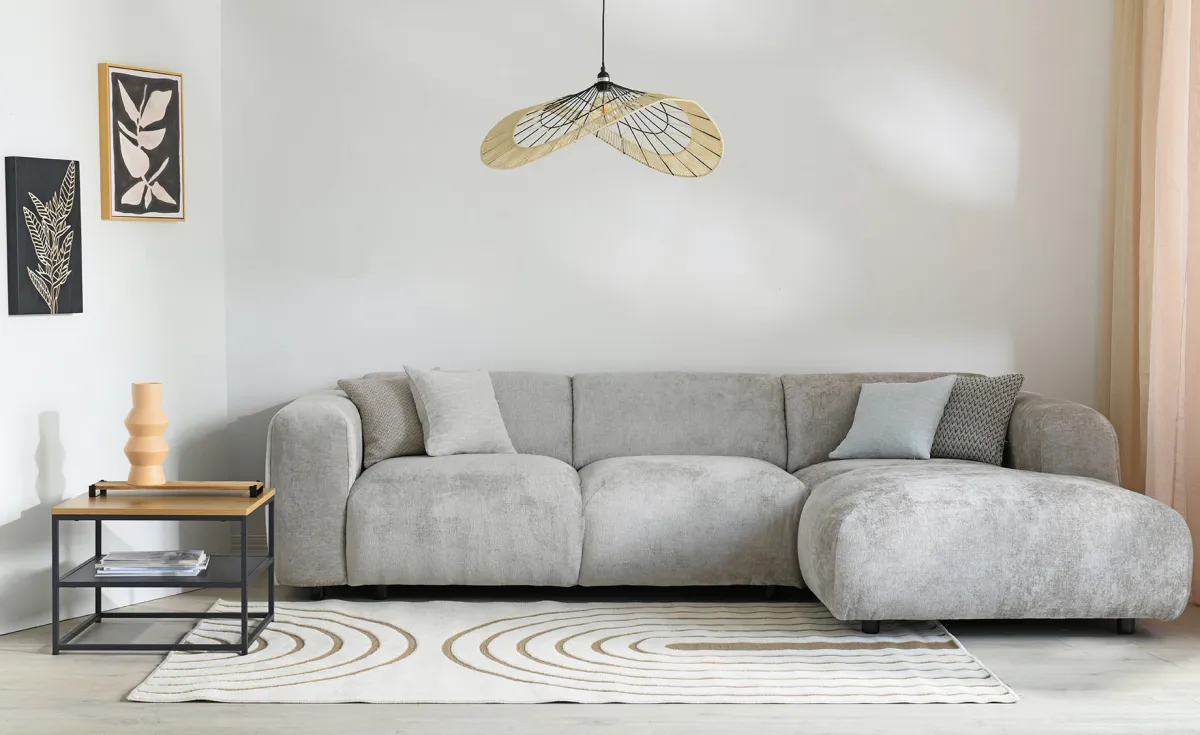 Luzzi ugaona garnitura bež desna 280x165x73 cm