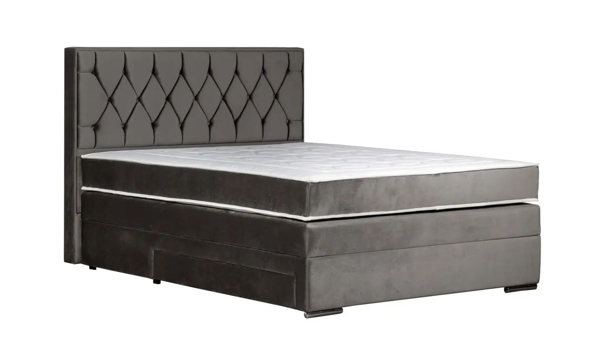 Madison boxspring krevet 124x208x120cm sivi