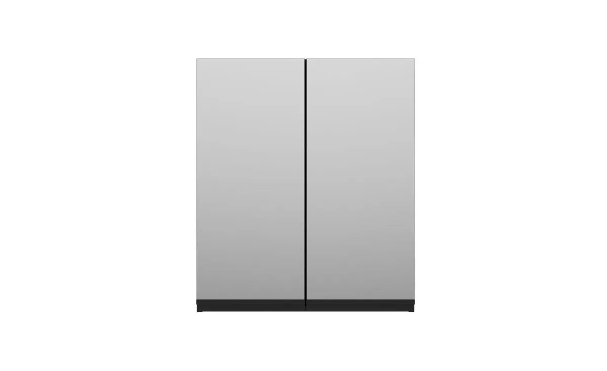 Malaga viseći ormarić 2 vrata s ogledalom 60x20,1x70 cm crni