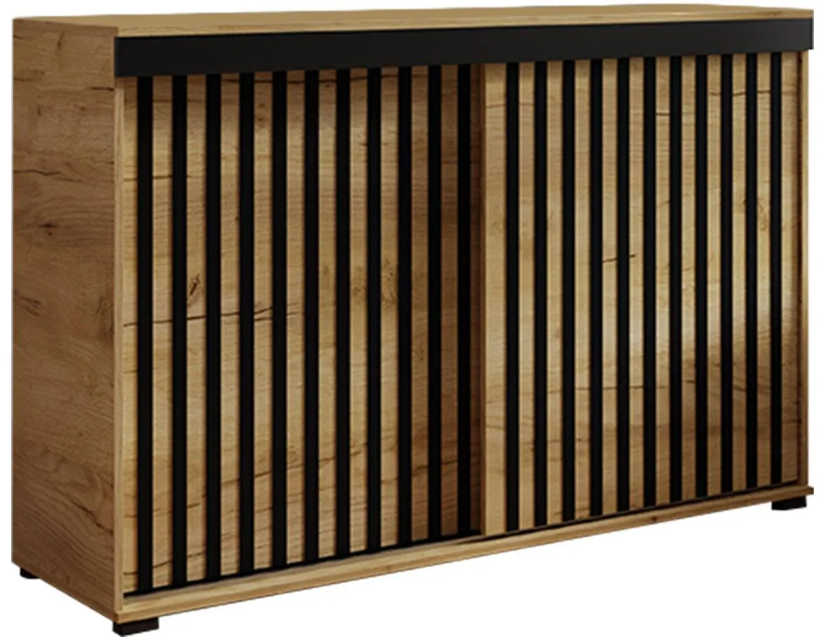 Malani 120 duplo komoda 120x45x94 cm hrast/crna