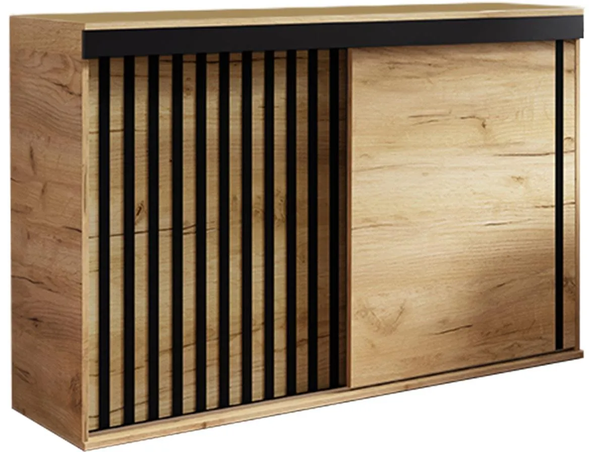 Malani 120 komoda  120x45x94 cm hrast/crna