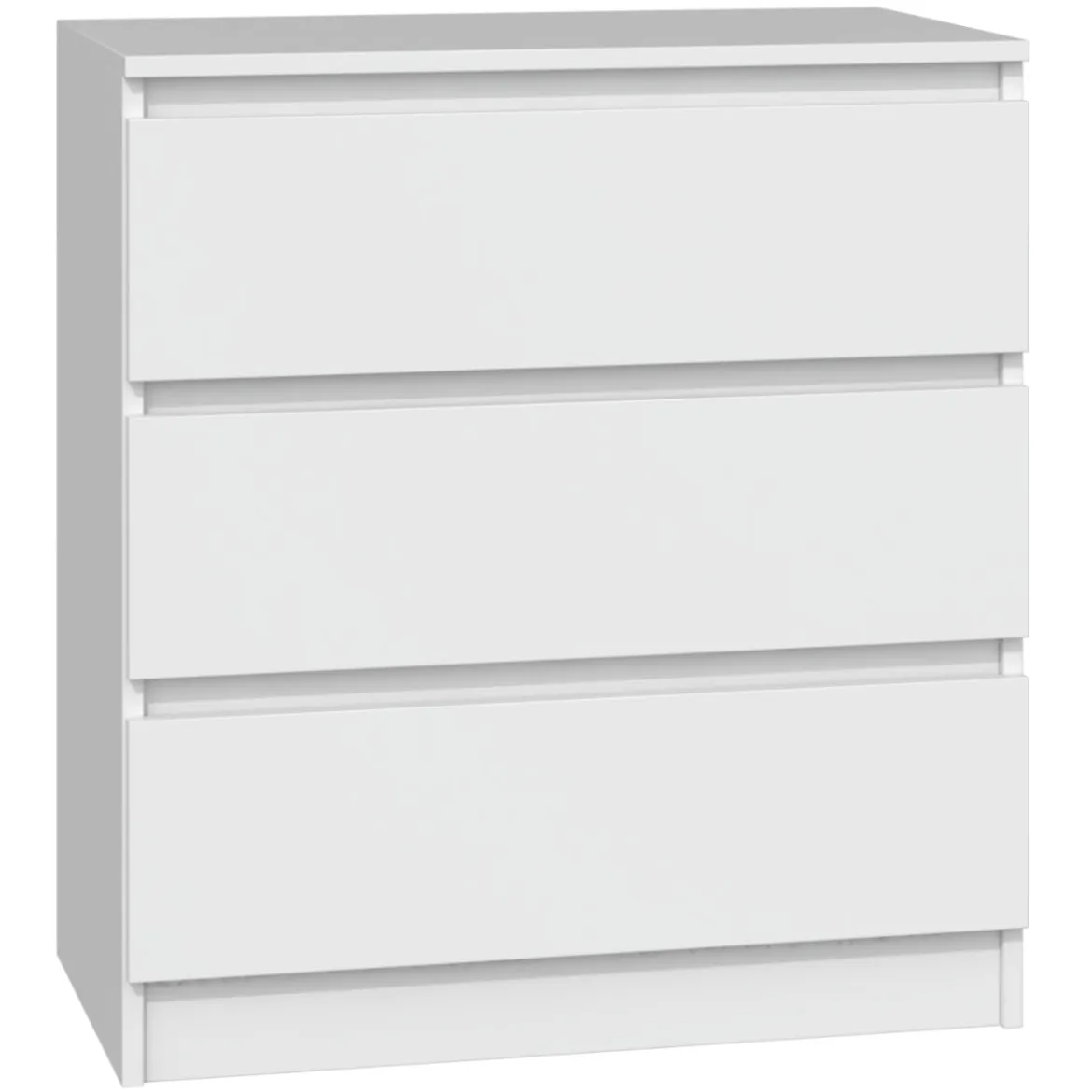 Malwa komoda 3 fioke 70x40x77 cm bela