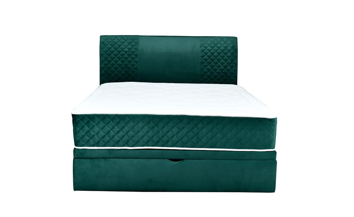 Manhattan boxspring krevet 160x210x122cm zeleni