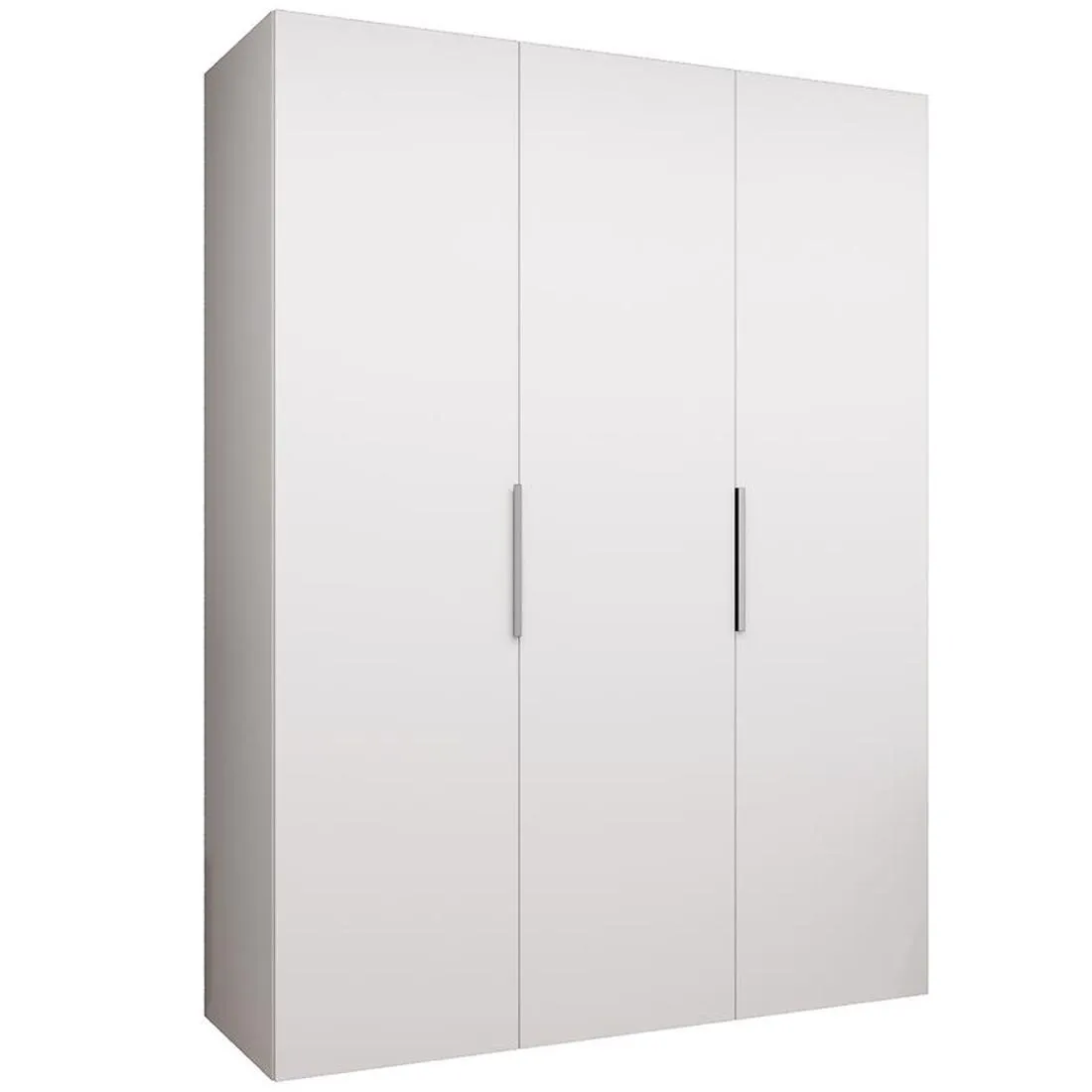 Marbella I garderober 150x50x202 cm bela/srebrna