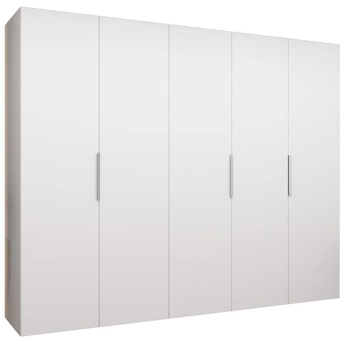Marbella I garderober 250x50x202 cm bela/srebrna