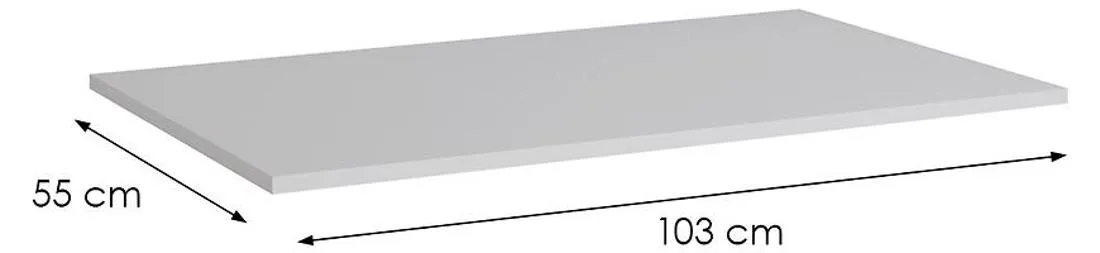 Marbella/Alicante 200 set polica za ormar 103x55x3,5 cm bela