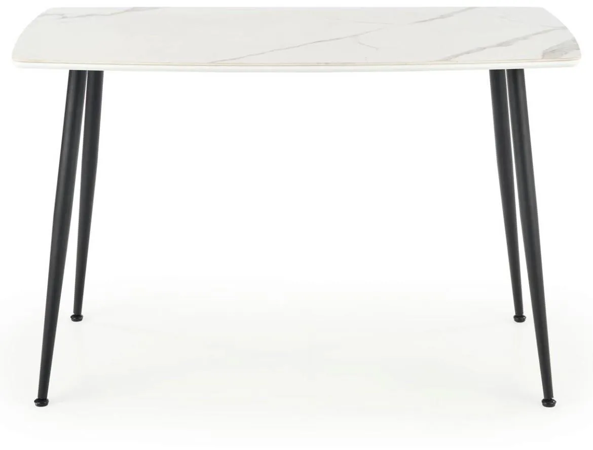 Marco sto 120k70 staklo/mdf/celik - belo/crno
