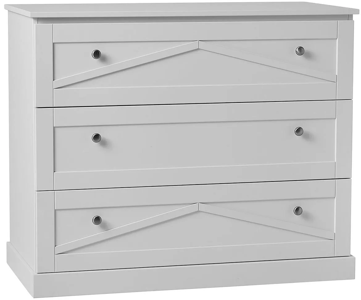 Marie komoda 3 fioke 112,7x56,5x93,7 cm bela