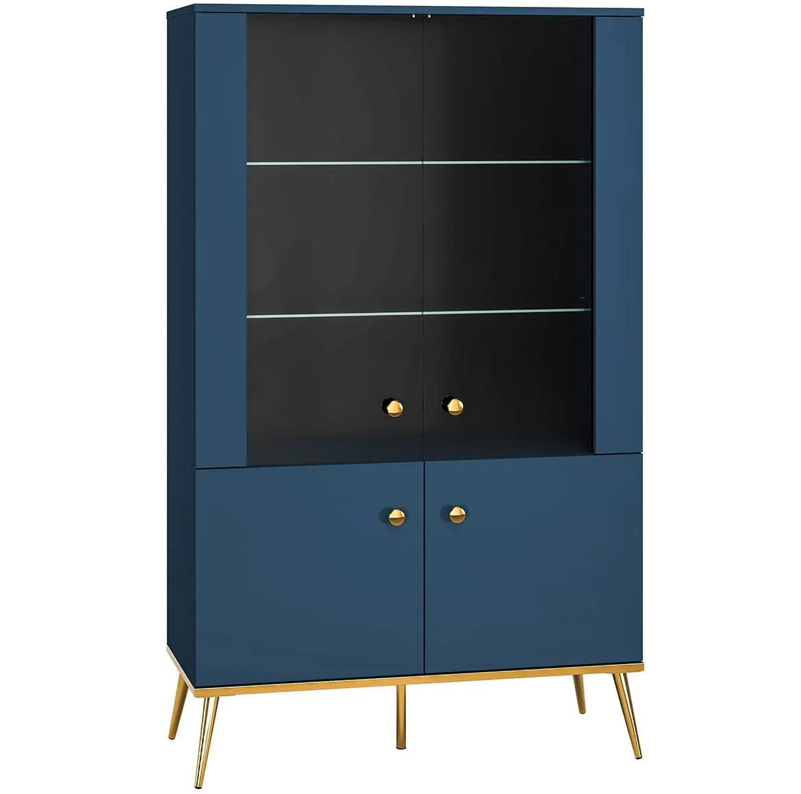 Marine 02 vitrina 4 vrata 95x40x152 cm plava