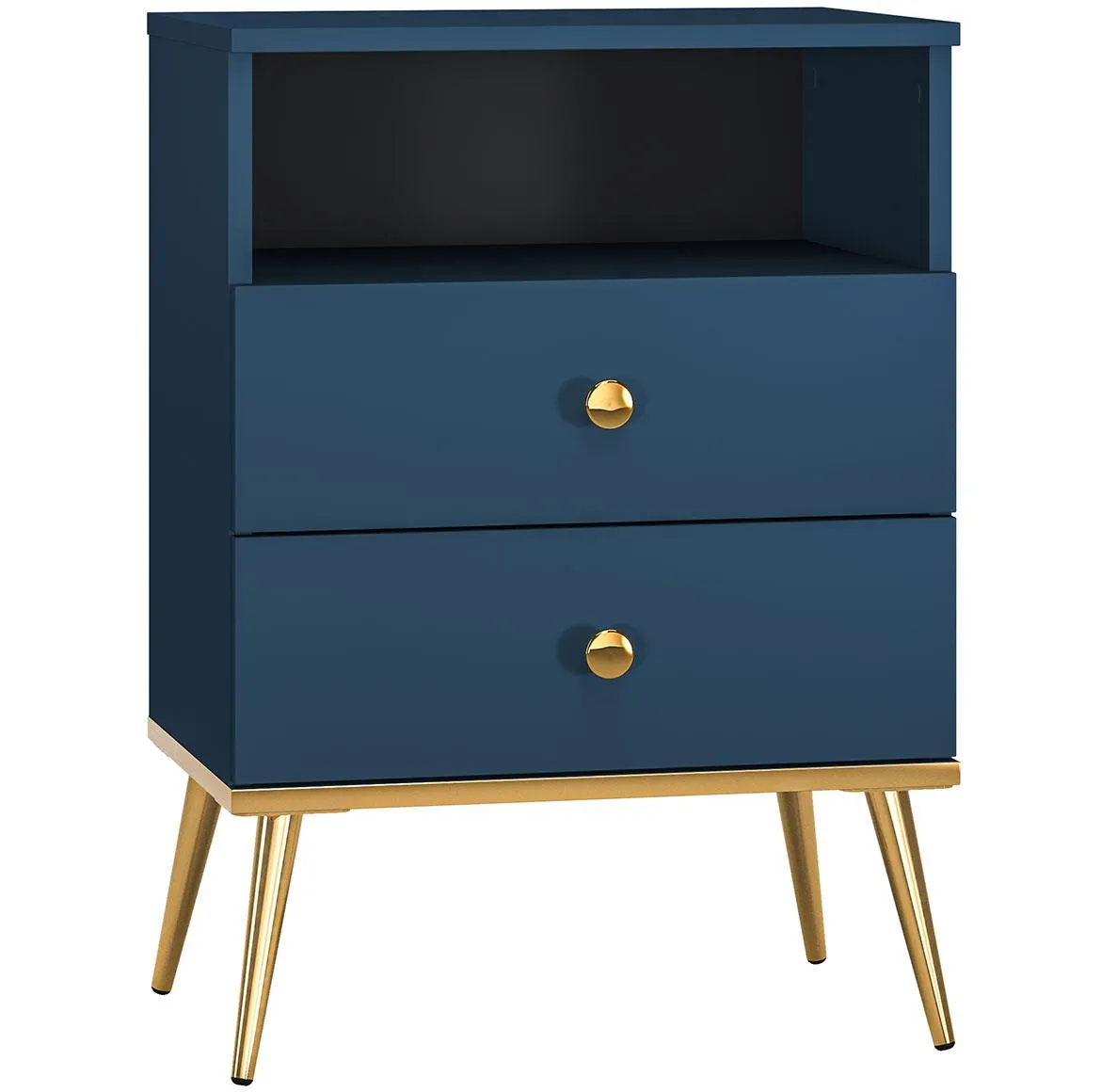 Marine 10 nocni ormaric 2 fioke+otvor 50x34x70 cm plavi