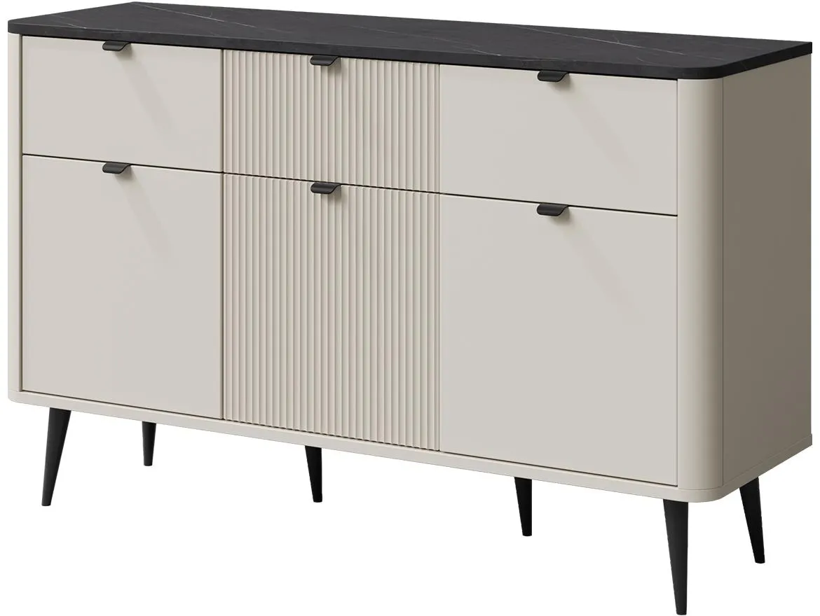 Marly 10 3d3s komoda 130x40x82 kašmir bež/siva