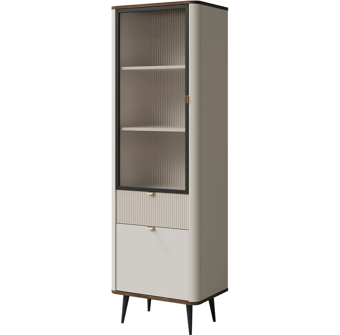Marly 3 Vitrina 60x40x191 kašmir bež/orah