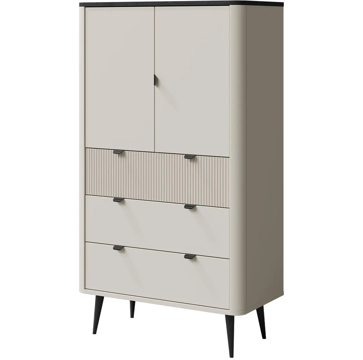 Marly 6 ormaric 90x40x142 kašmir bež/siva