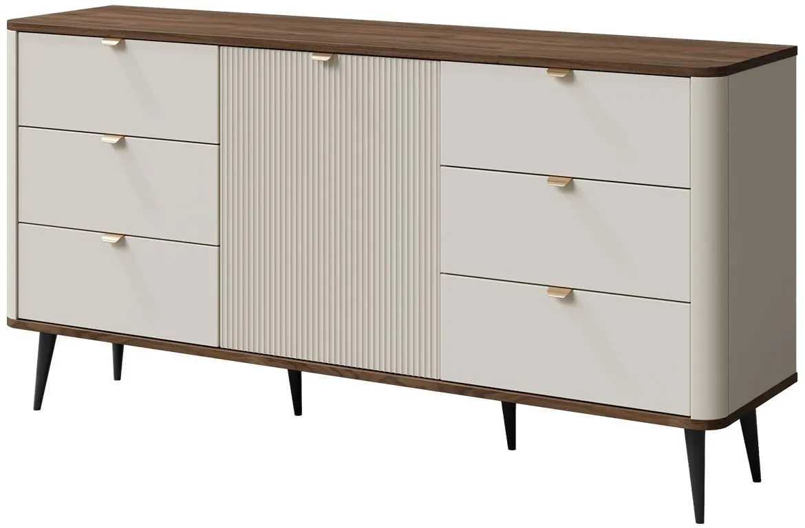 Marly 9 1d6s komoda 160x40x82 kašmir bež/orah